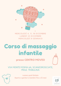 28/11/2019 - Corso di massaggio infantile per genitori e bambini 0-12 mesi in partenza il 4 dicembre!